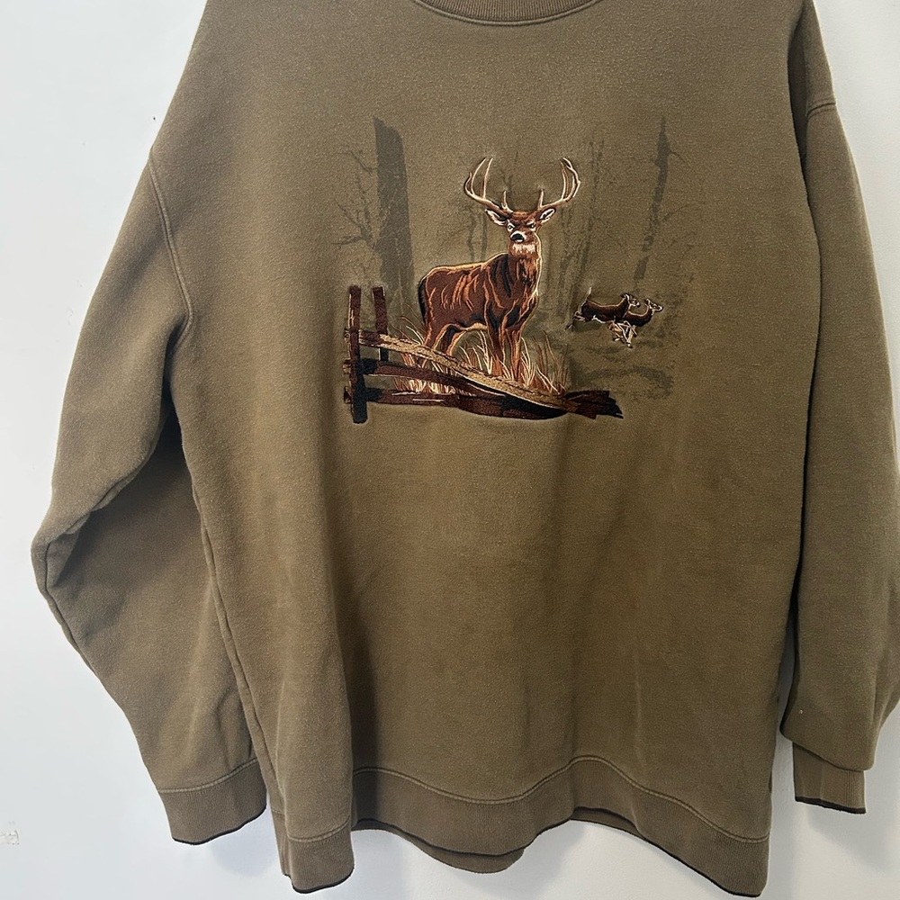 Men's Whitetail Embroidered Crewneck Sweatshirt Large